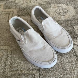 Vans White Slip-on Shoes with UltraCush